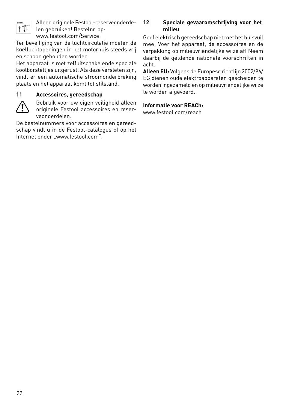 Festool DX 93 E User Manual | Page 22 / 41