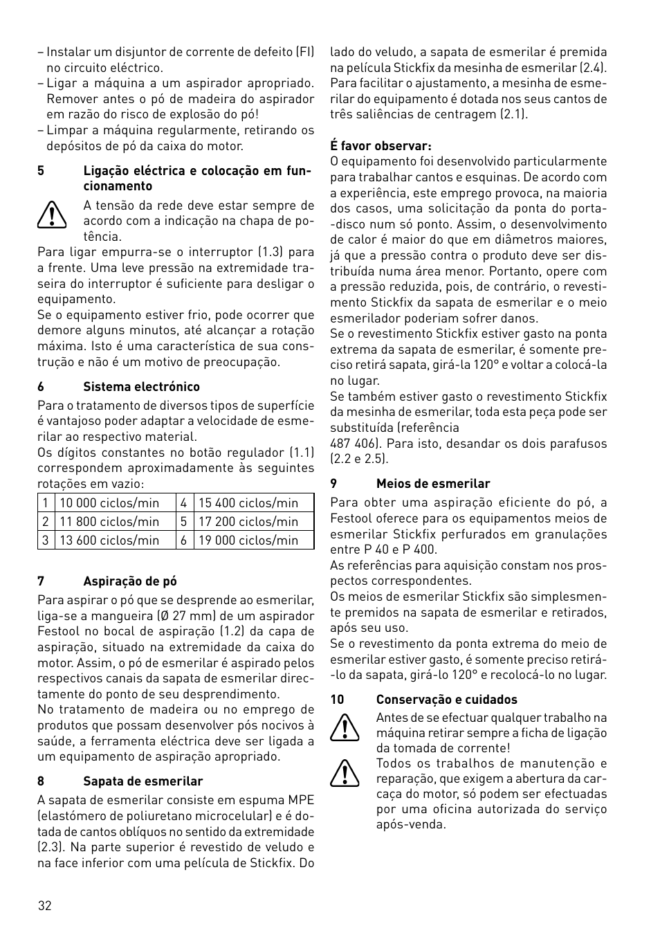 Festool DX 93 E User Manual | Page 32 / 41