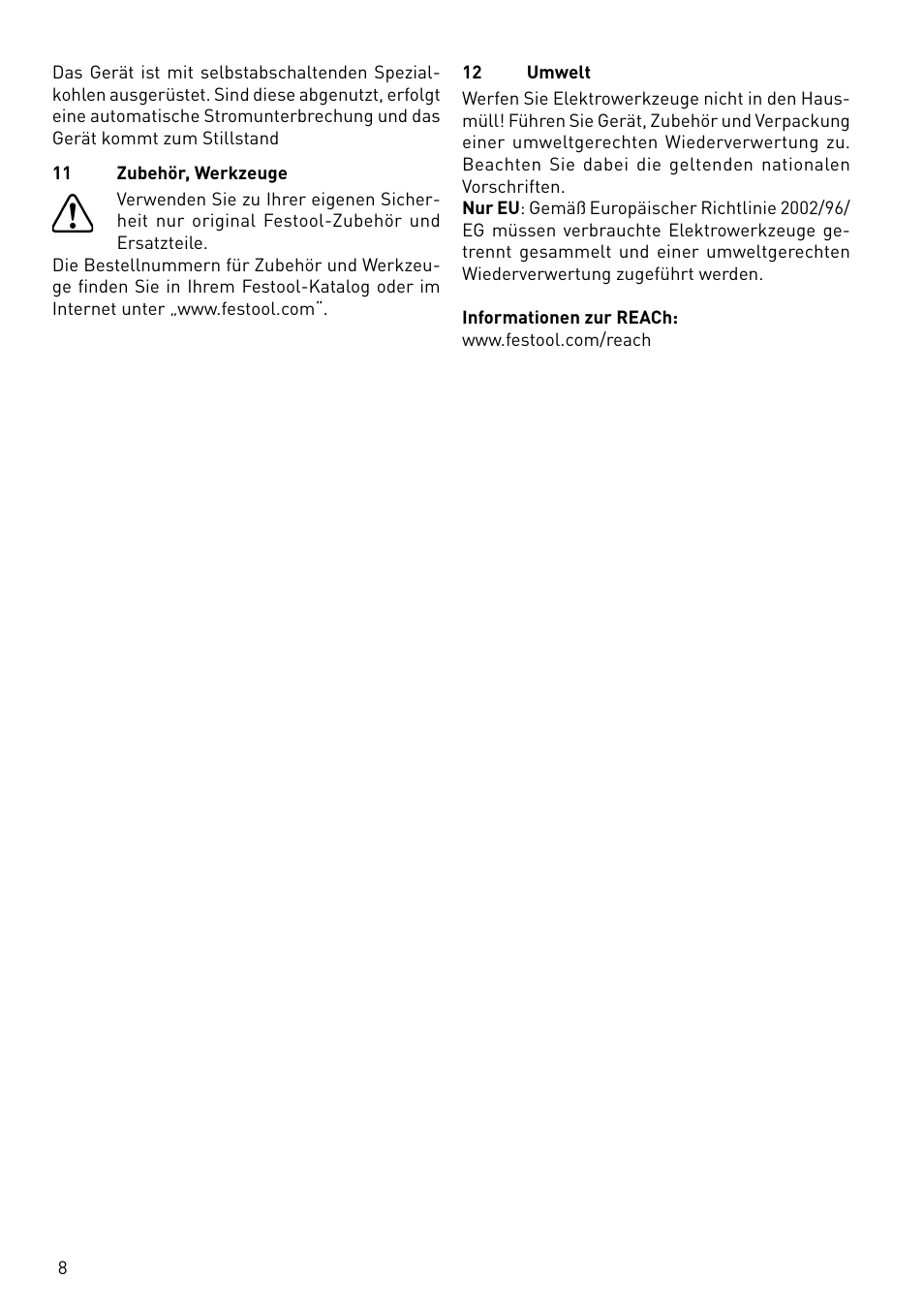 Festool DX 93 E User Manual | Page 8 / 41