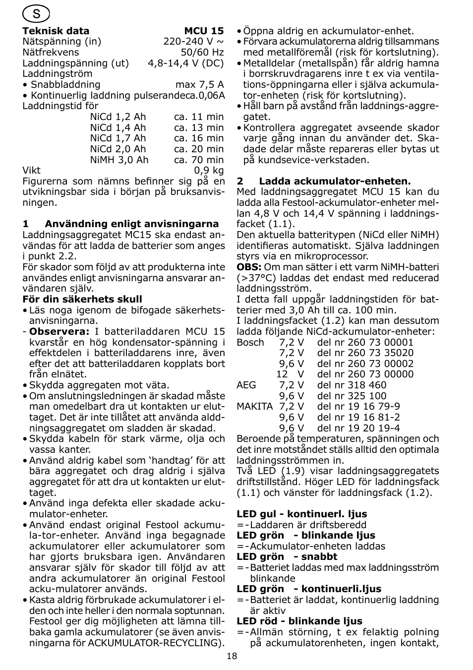 Festool MCU 15 User Manual | Page 18 / 38