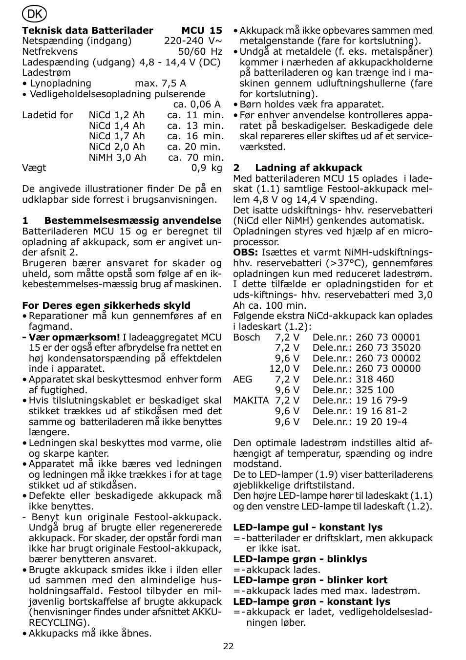 Festool MCU 15 User Manual | Page 22 / 38