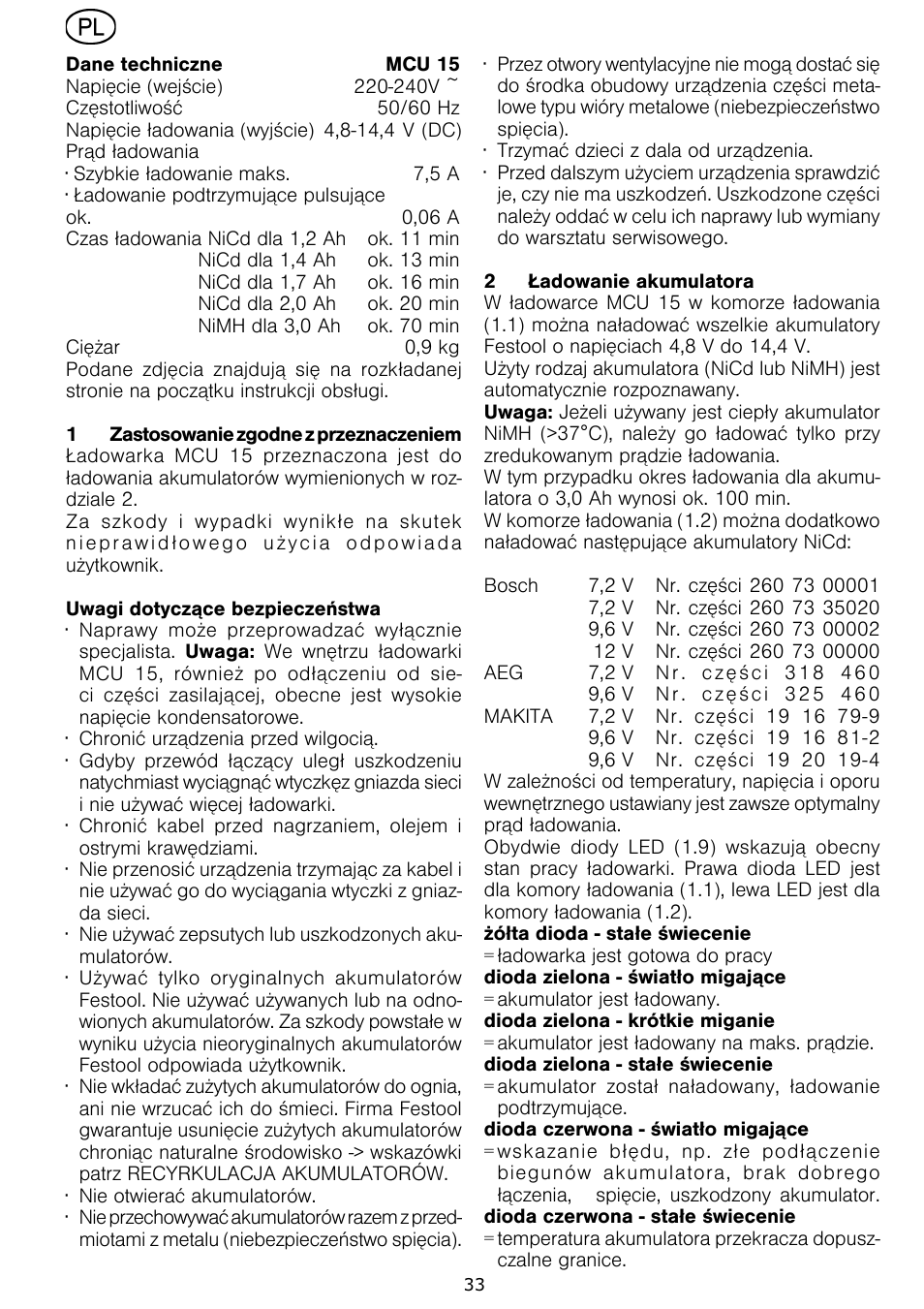 Festool MCU 15 User Manual | Page 33 / 38