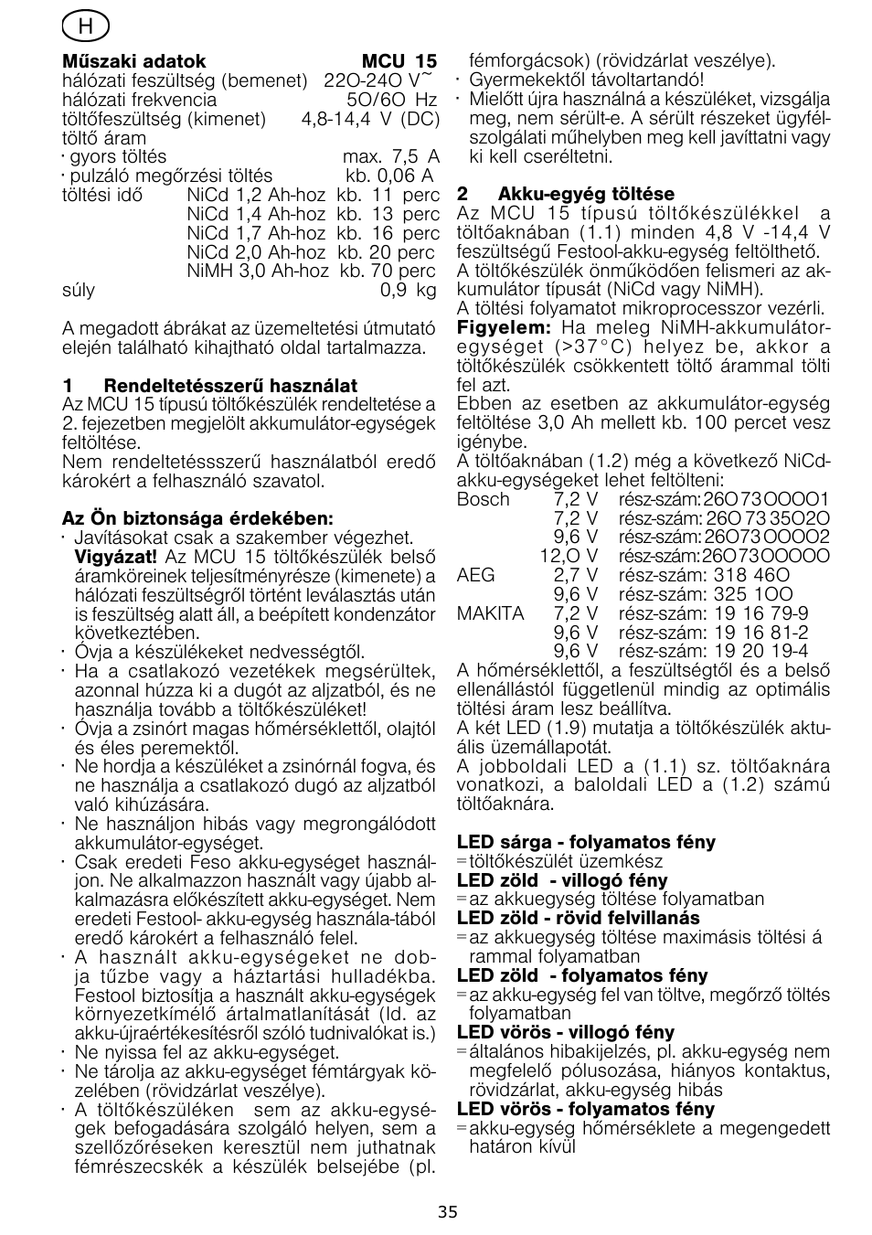 Festool MCU 15 User Manual | Page 35 / 38