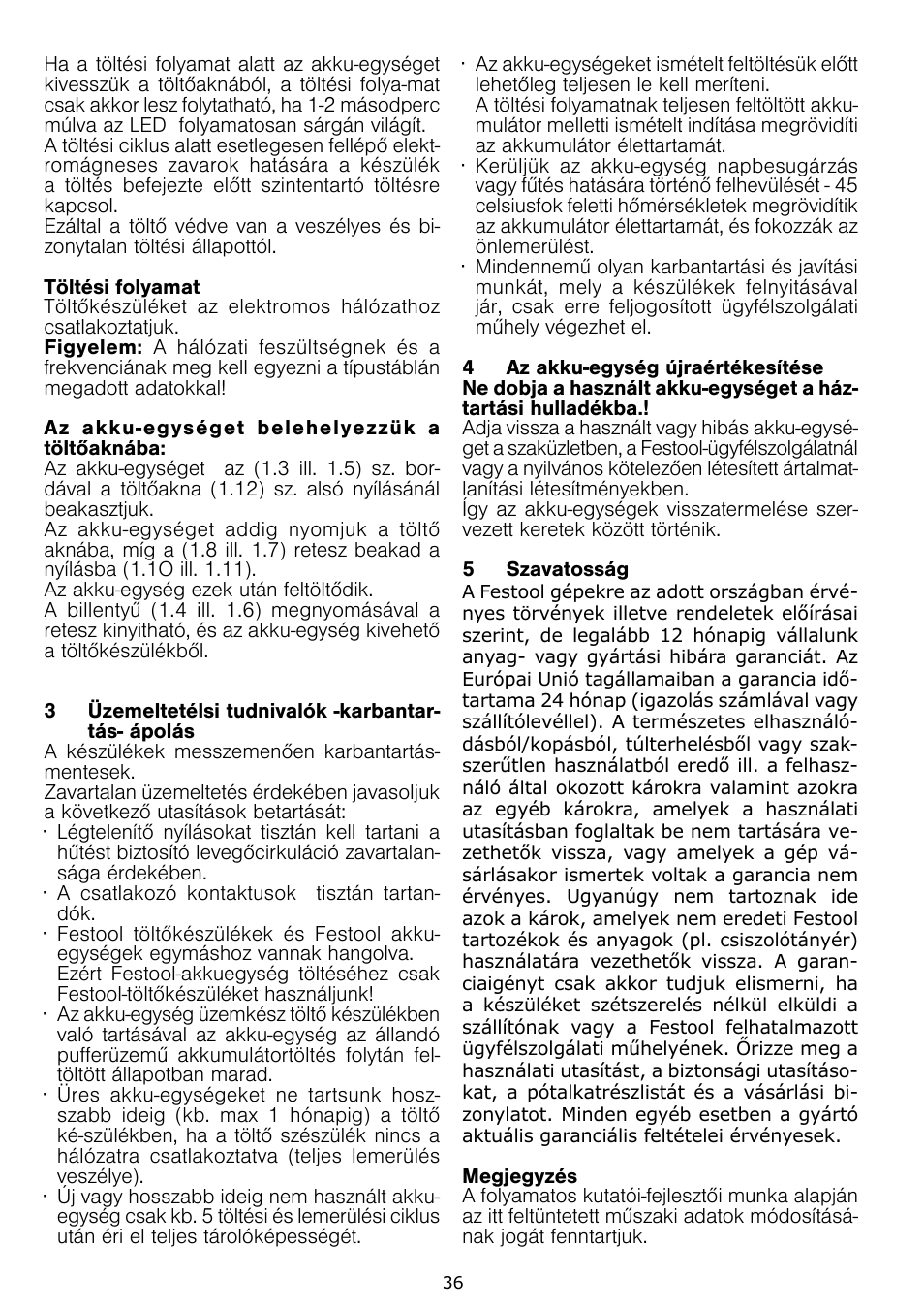 Festool MCU 15 User Manual | Page 36 / 38