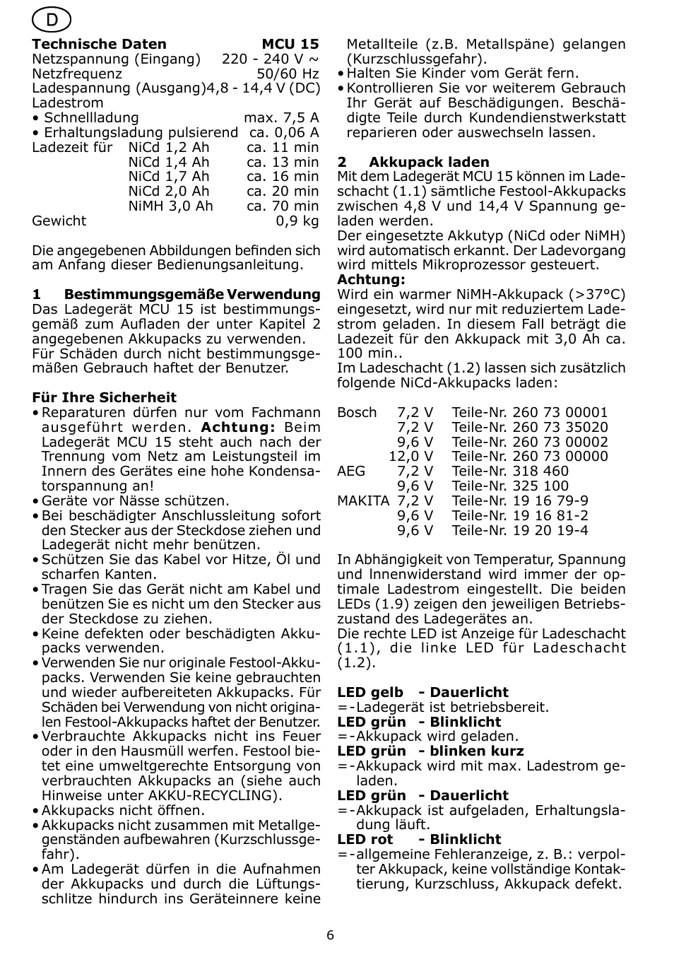 Festool MCU 15 User Manual | Page 6 / 38