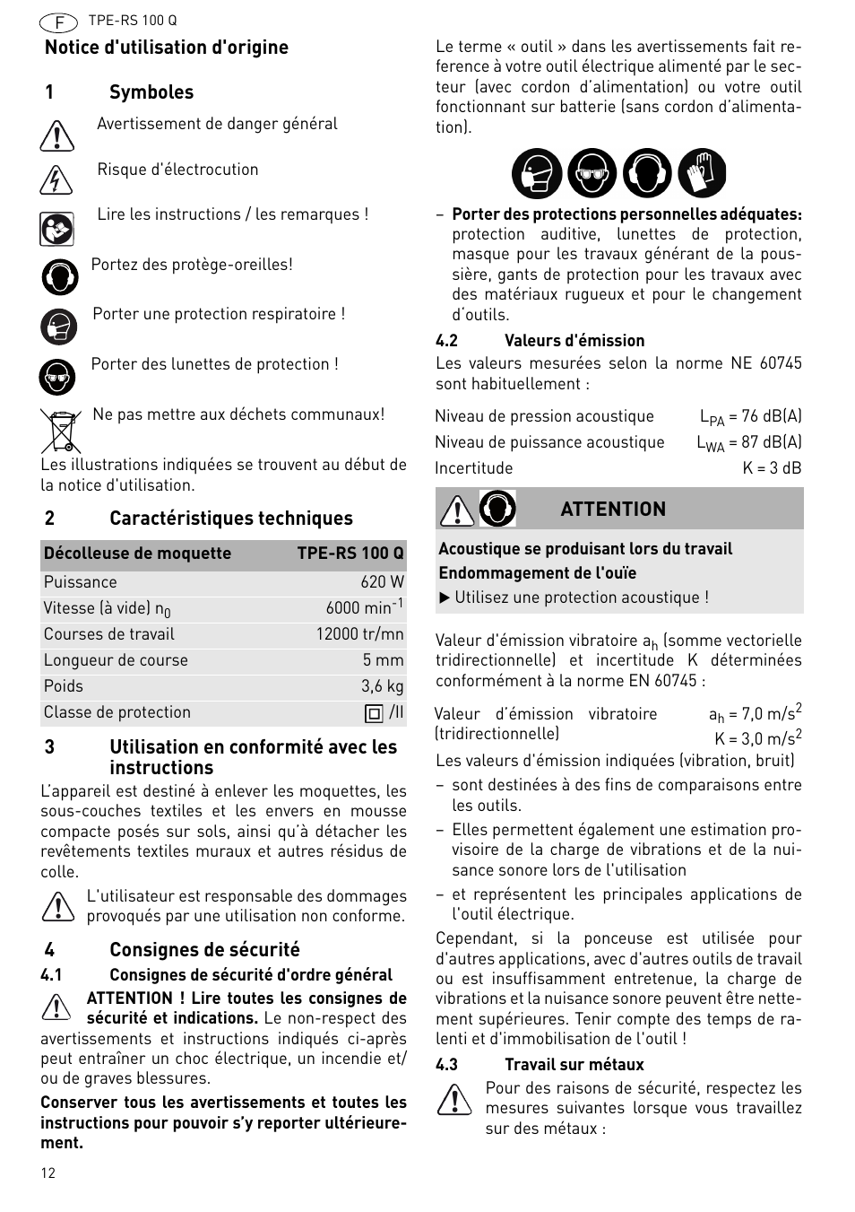 Festool TPE-RS 100 Q User Manual | Page 12 / 47