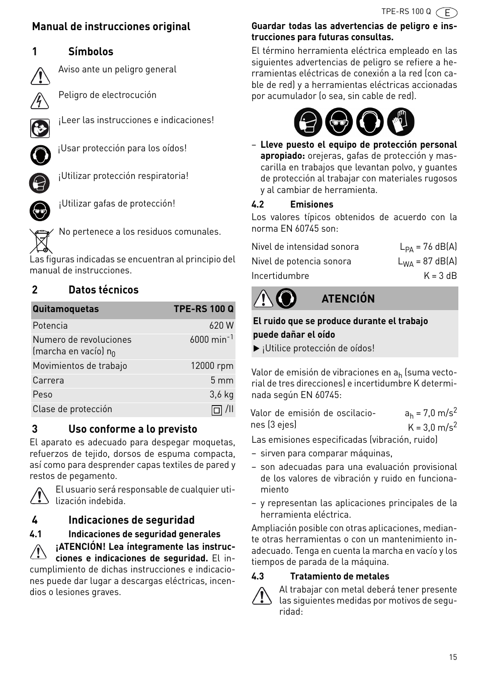 Festool TPE-RS 100 Q User Manual | Page 15 / 47