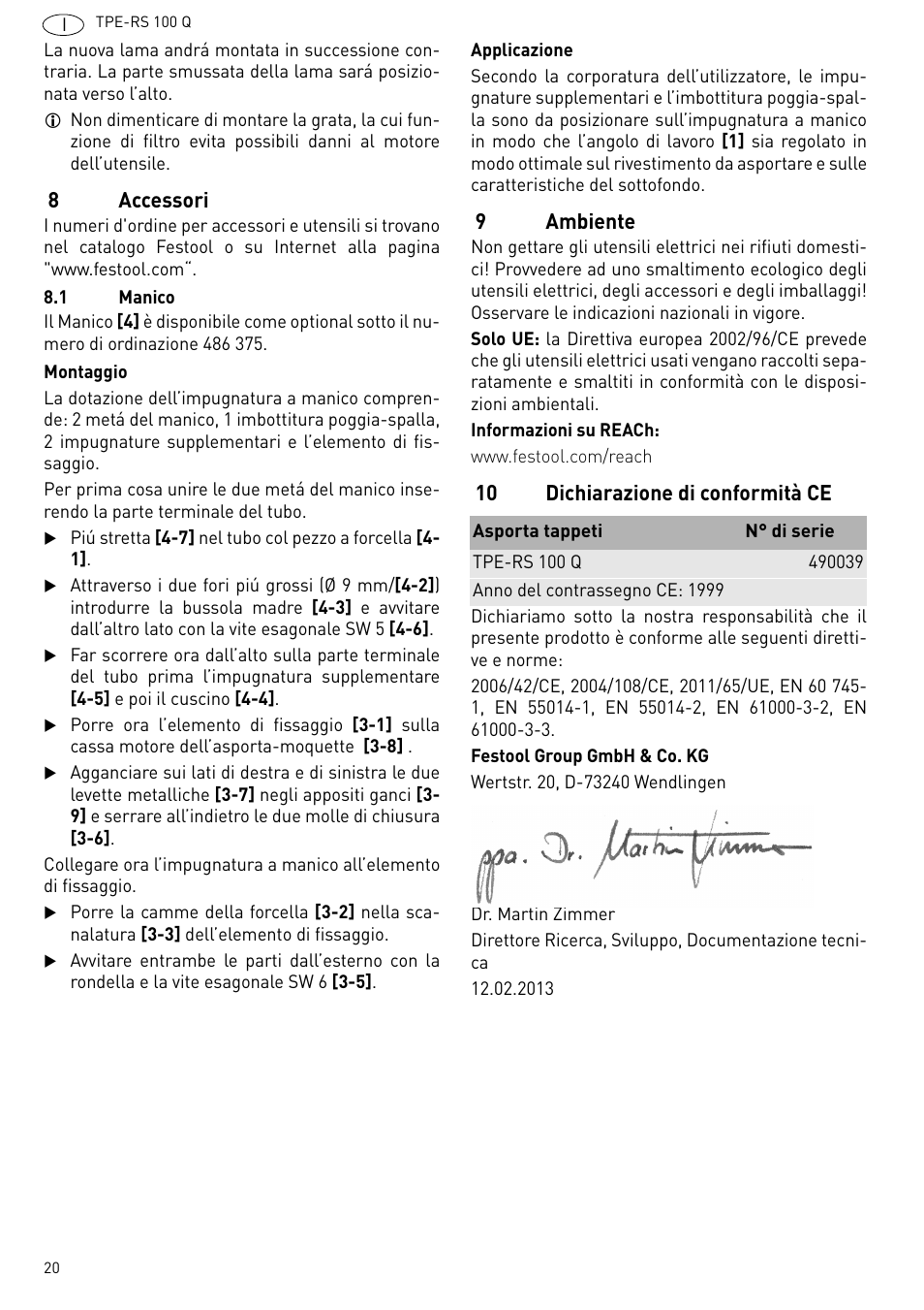 Festool TPE-RS 100 Q User Manual | Page 20 / 47