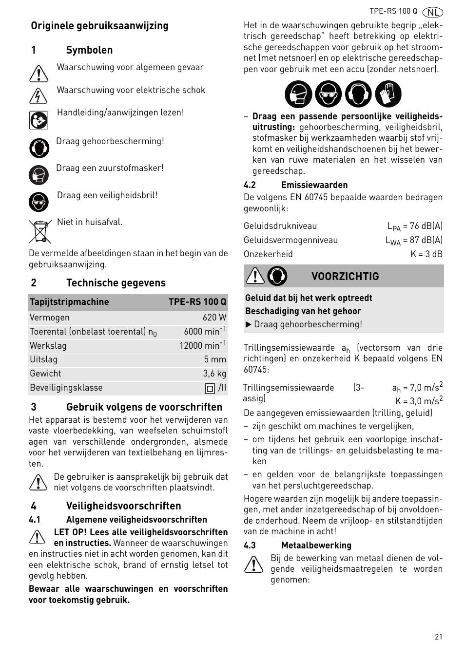 Festool TPE-RS 100 Q User Manual | Page 21 / 47