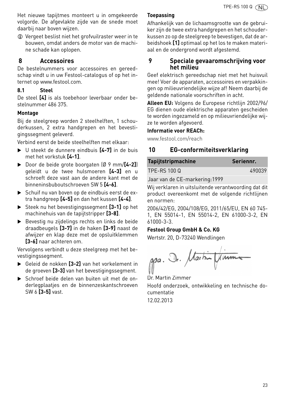 Festool TPE-RS 100 Q User Manual | Page 23 / 47