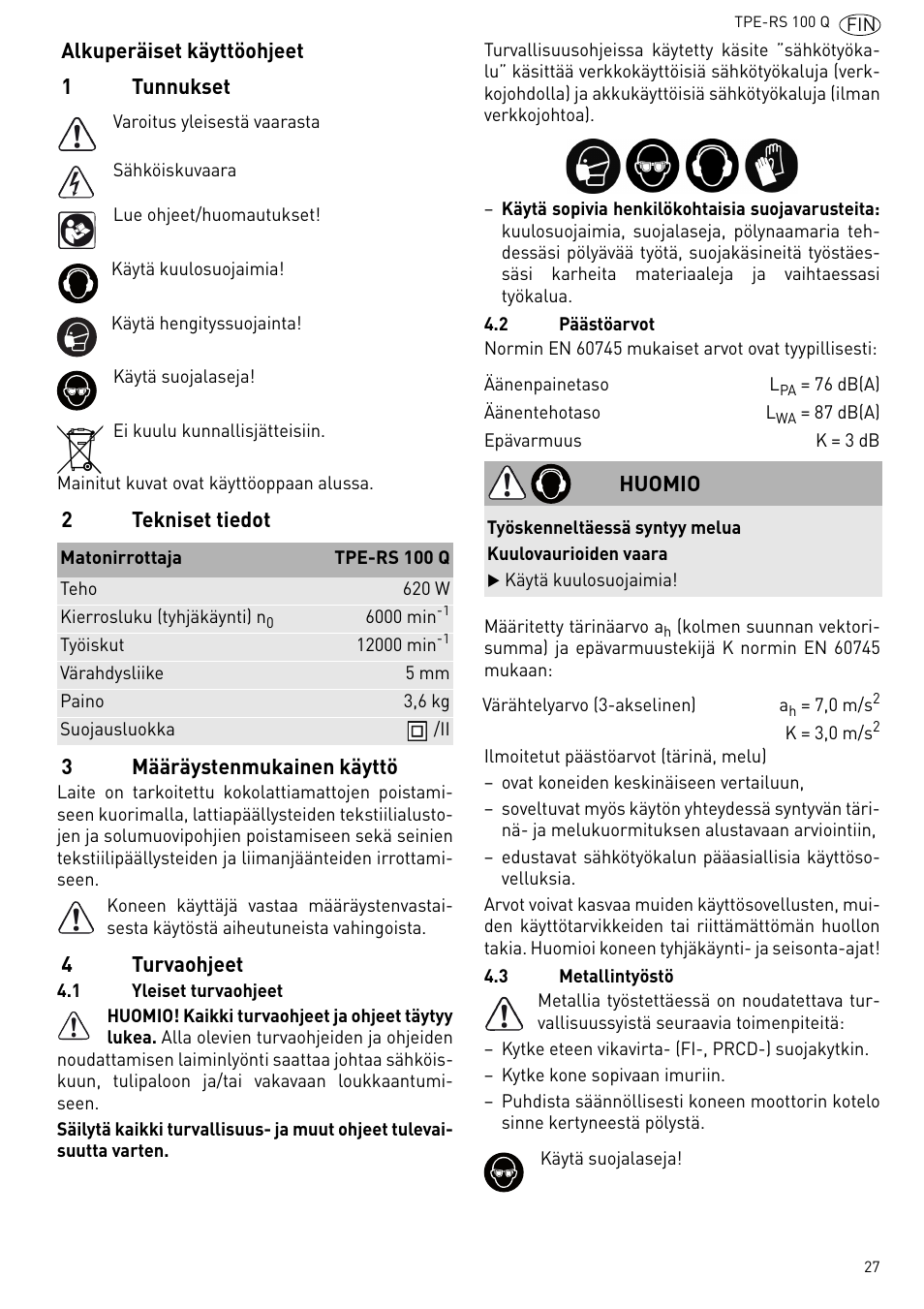 Festool TPE-RS 100 Q User Manual | Page 27 / 47