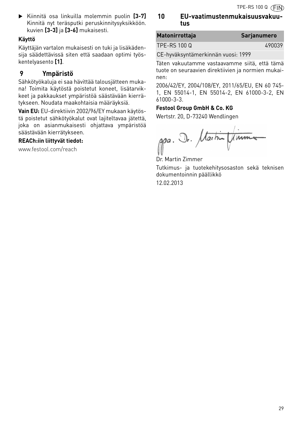 Festool TPE-RS 100 Q User Manual | Page 29 / 47