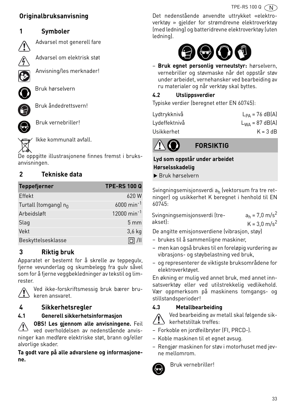 Festool TPE-RS 100 Q User Manual | Page 33 / 47
