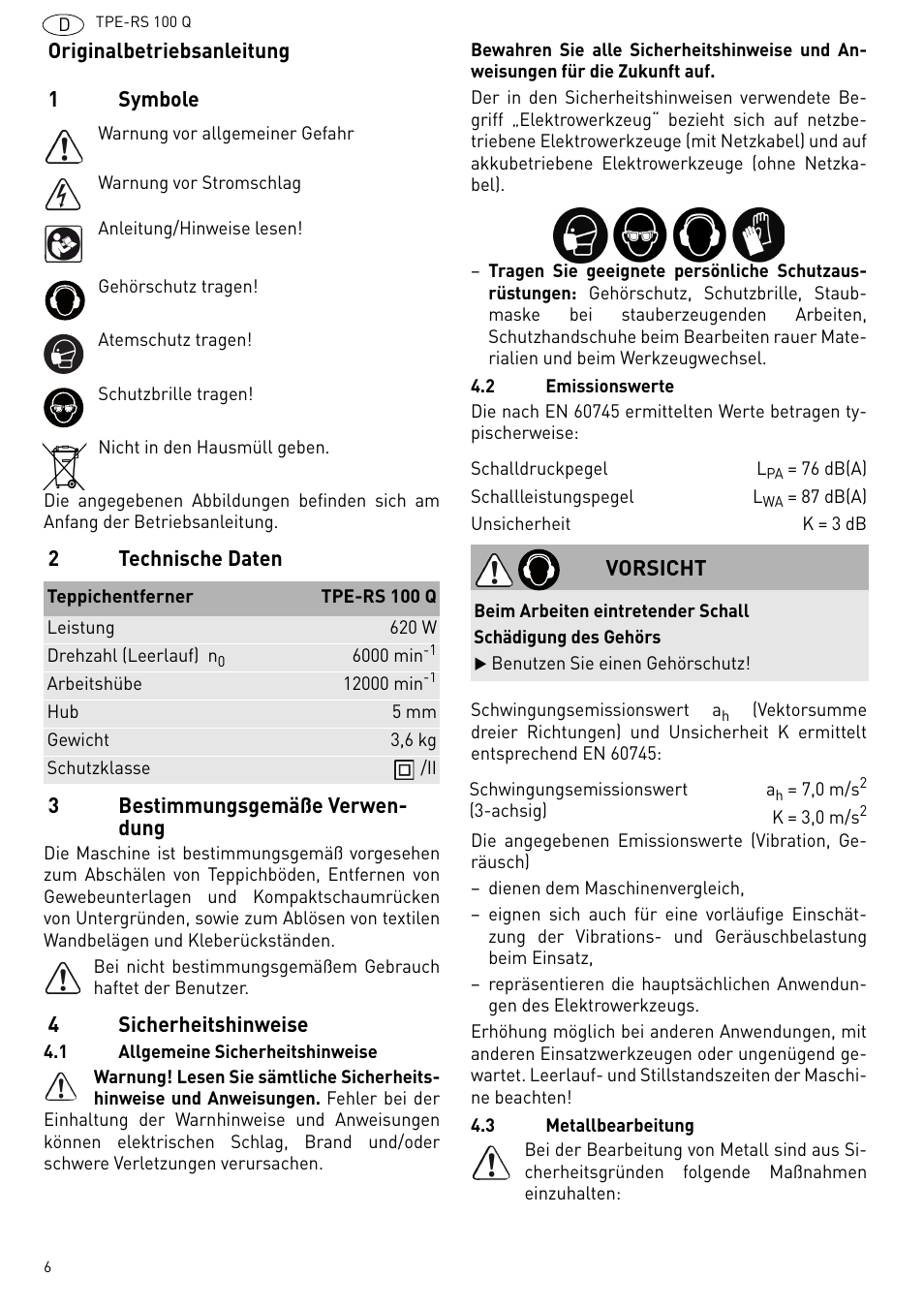 Festool TPE-RS 100 Q User Manual | Page 6 / 47