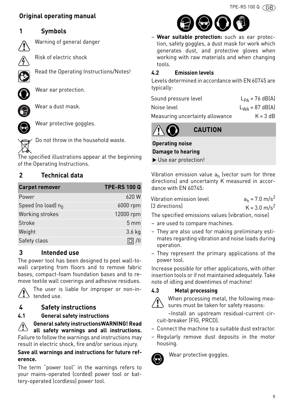 Festool TPE-RS 100 Q User Manual | Page 9 / 47