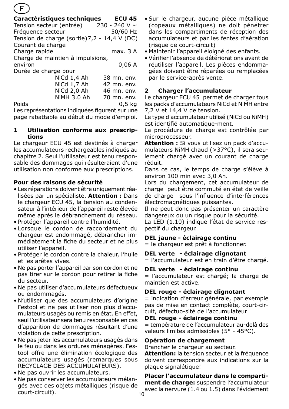 Festool ECU 45 User Manual | Page 10 / 38