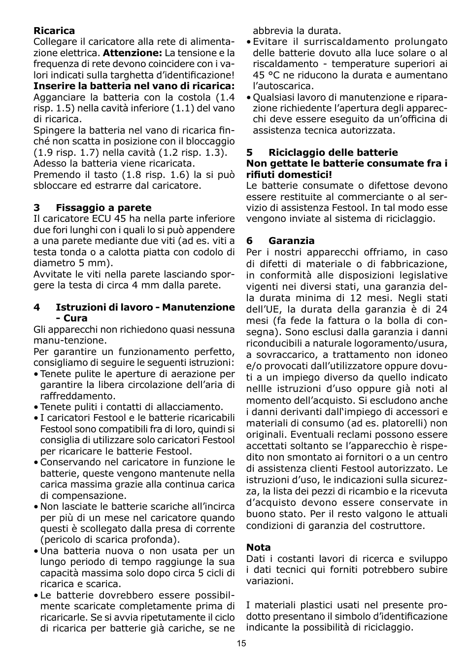 Festool ECU 45 User Manual | Page 15 / 38