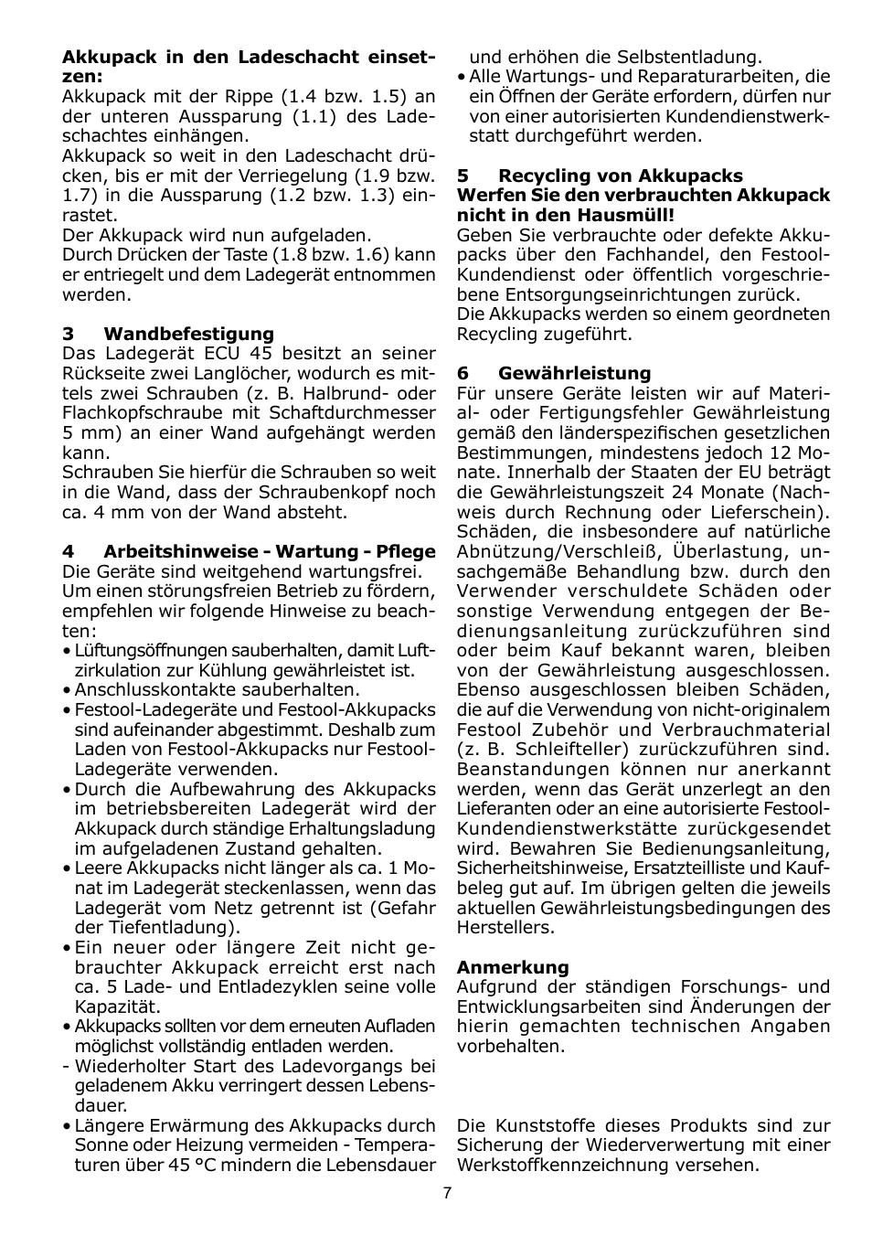 Festool ECU 45 User Manual | Page 7 / 38