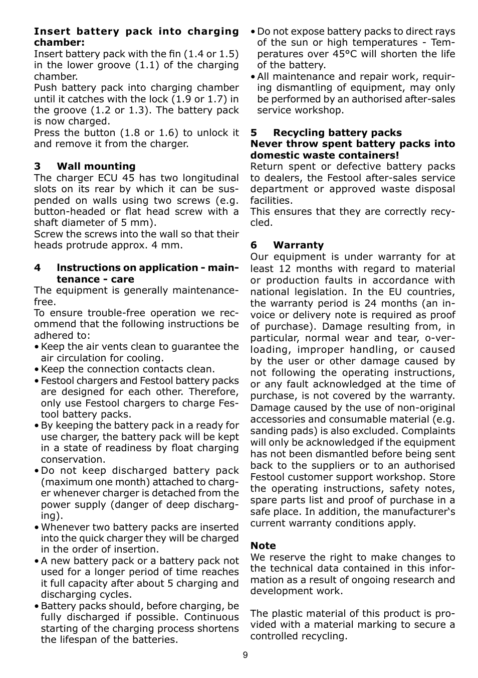 Festool ECU 45 User Manual | Page 9 / 38