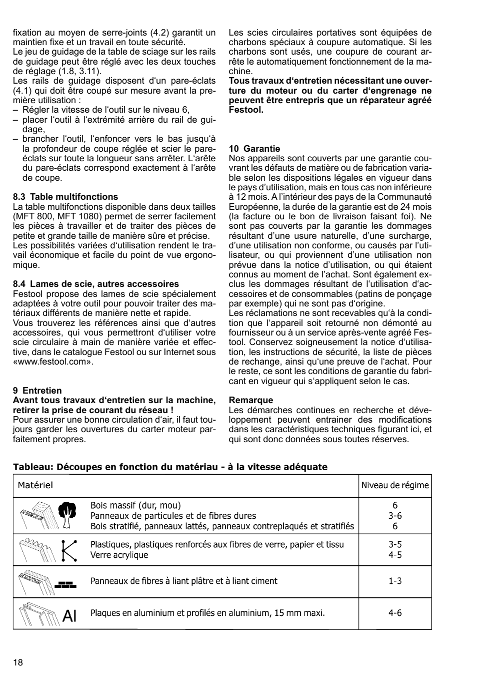 Festool AP 85 User Manual | Page 18 / 78