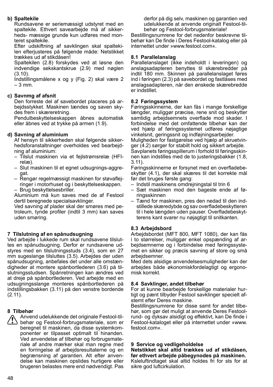 Festool AP 85 User Manual | Page 48 / 78