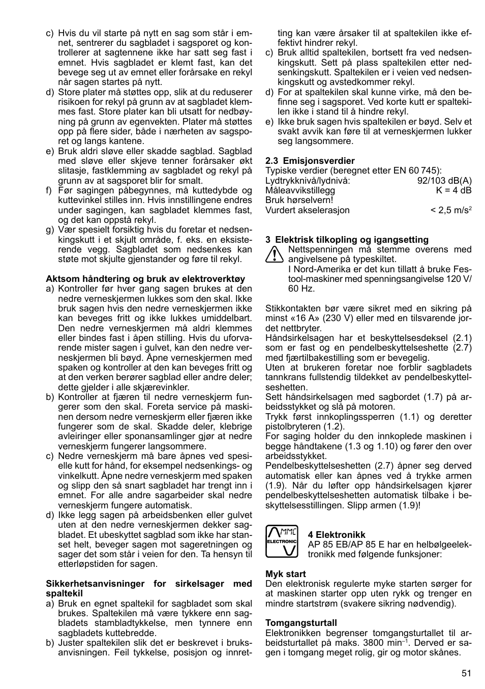 Festool AP 85 User Manual | Page 51 / 78