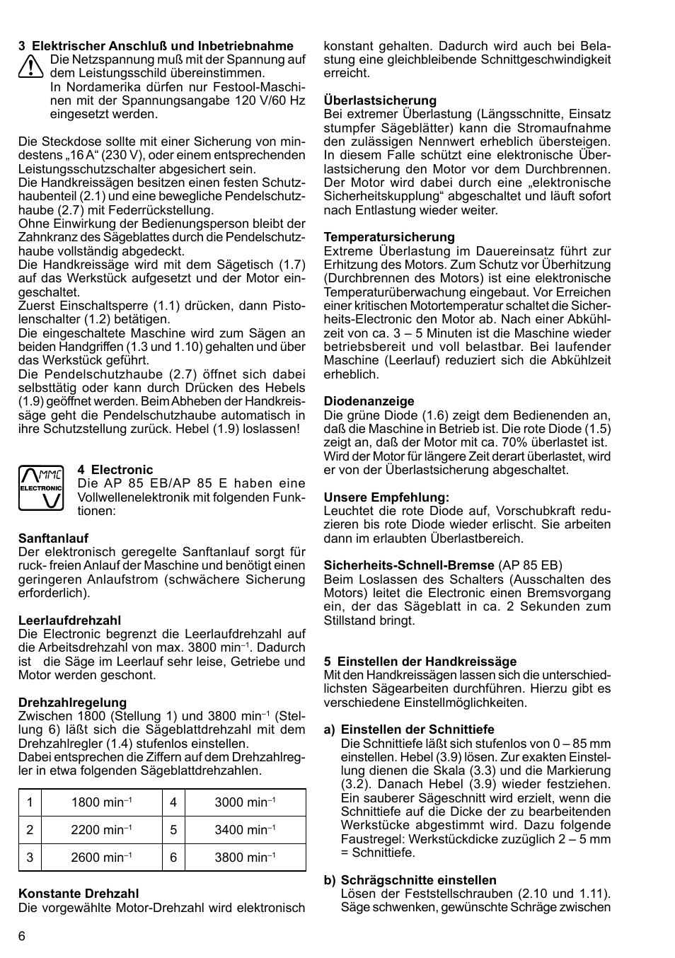 Festool AP 85 User Manual | Page 6 / 78