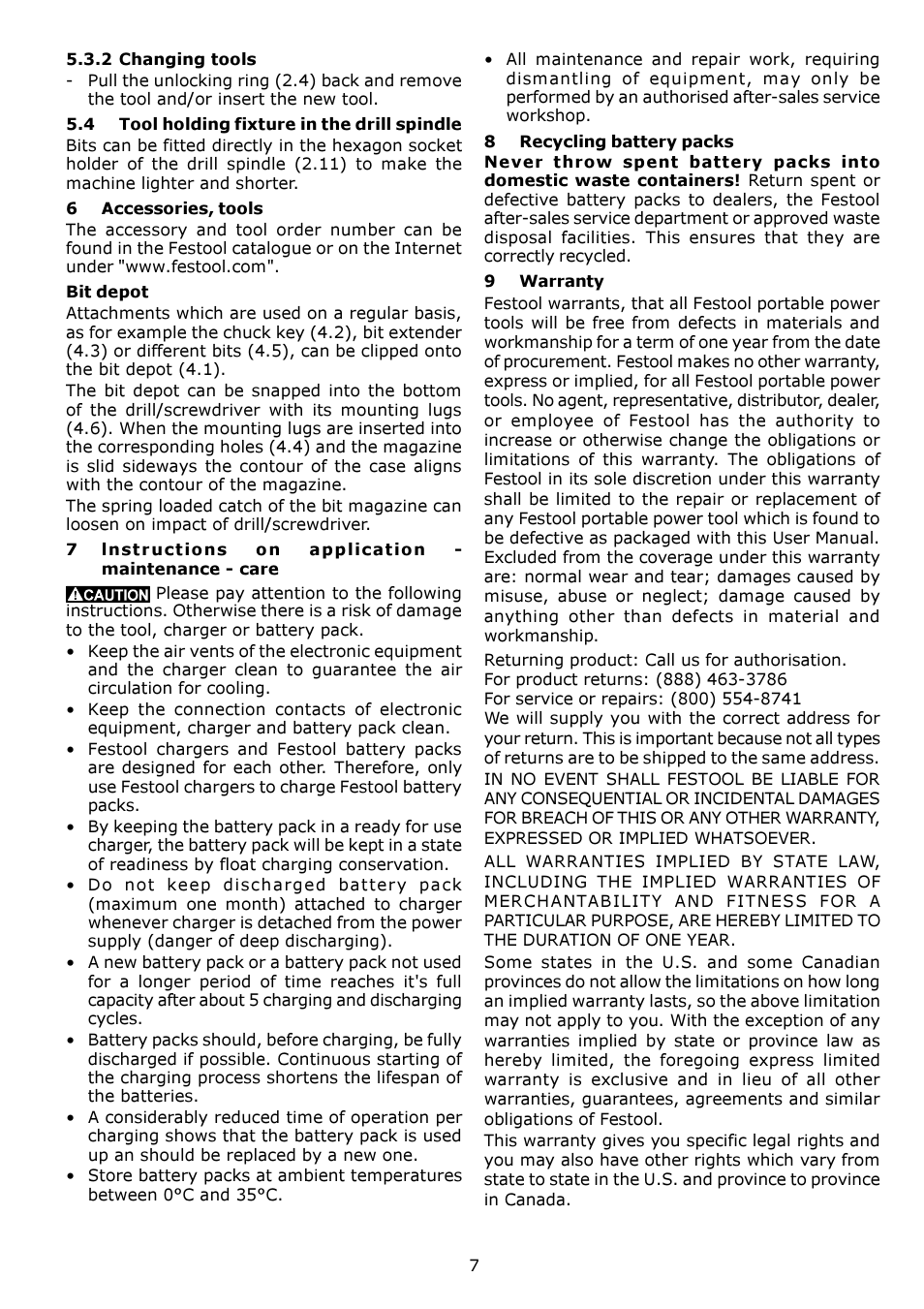 Festool CDD 12 fx User Manual | Page 7 / 18