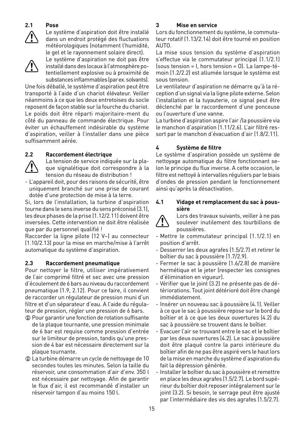 Festool TURBO 7501 User Manual | Page 15 / 54