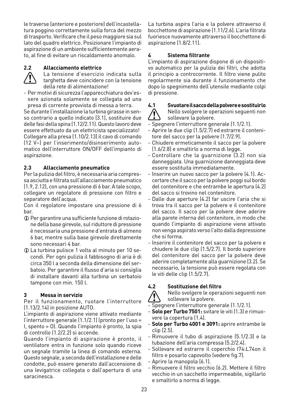 Festool TURBO 7501 User Manual | Page 23 / 54