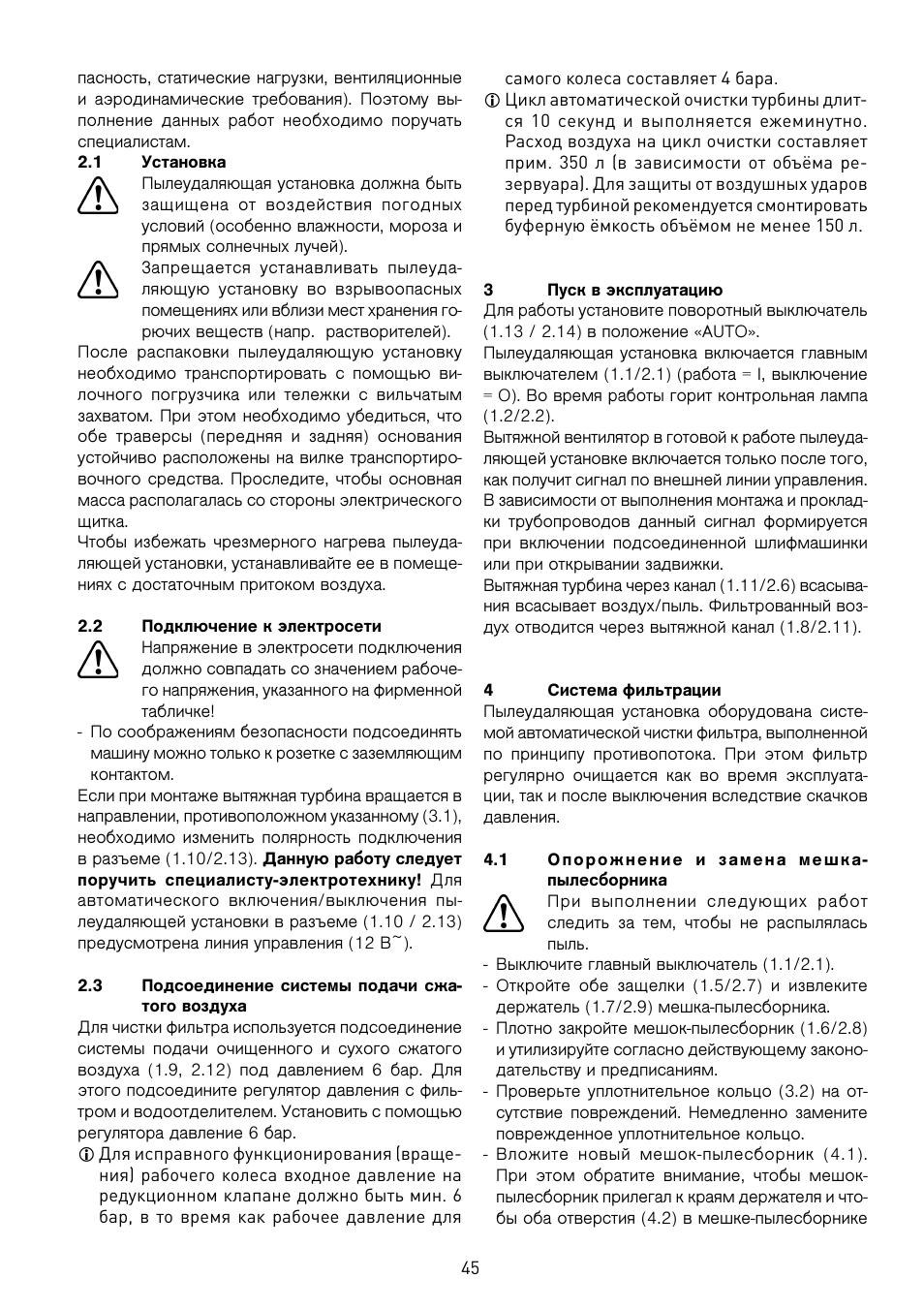 Festool TURBO 7501 User Manual | Page 45 / 54