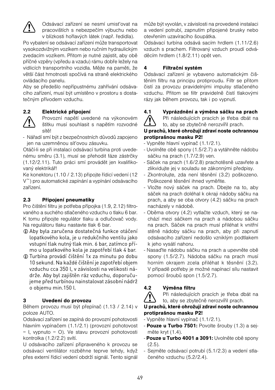 Festool TURBO 7501 User Manual | Page 49 / 54