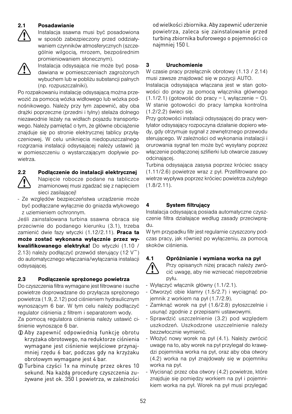 Festool TURBO 7501 User Manual | Page 52 / 54