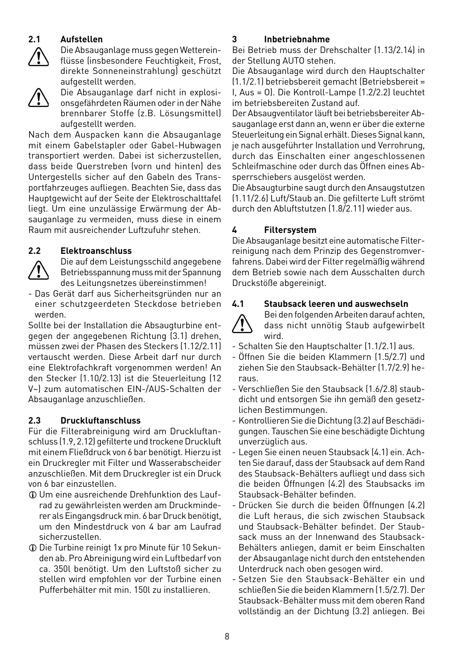 Festool TURBO 7501 User Manual | Page 8 / 54