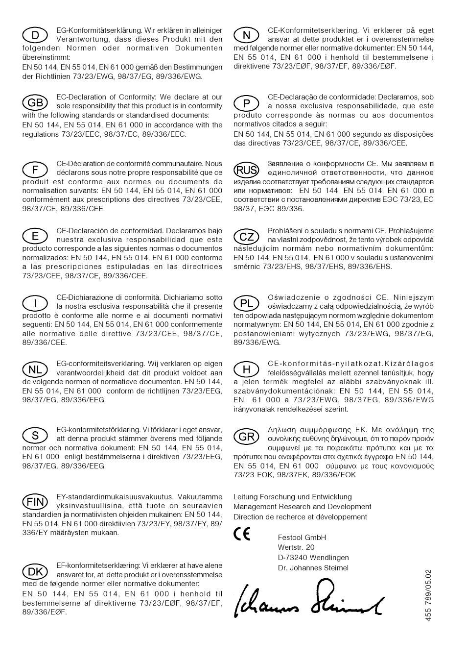 Festool ES 150-5 EQ User Manual | Page 2 / 50