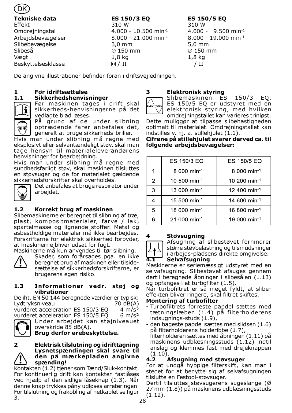 Festool ES 150-5 EQ User Manual | Page 28 / 50