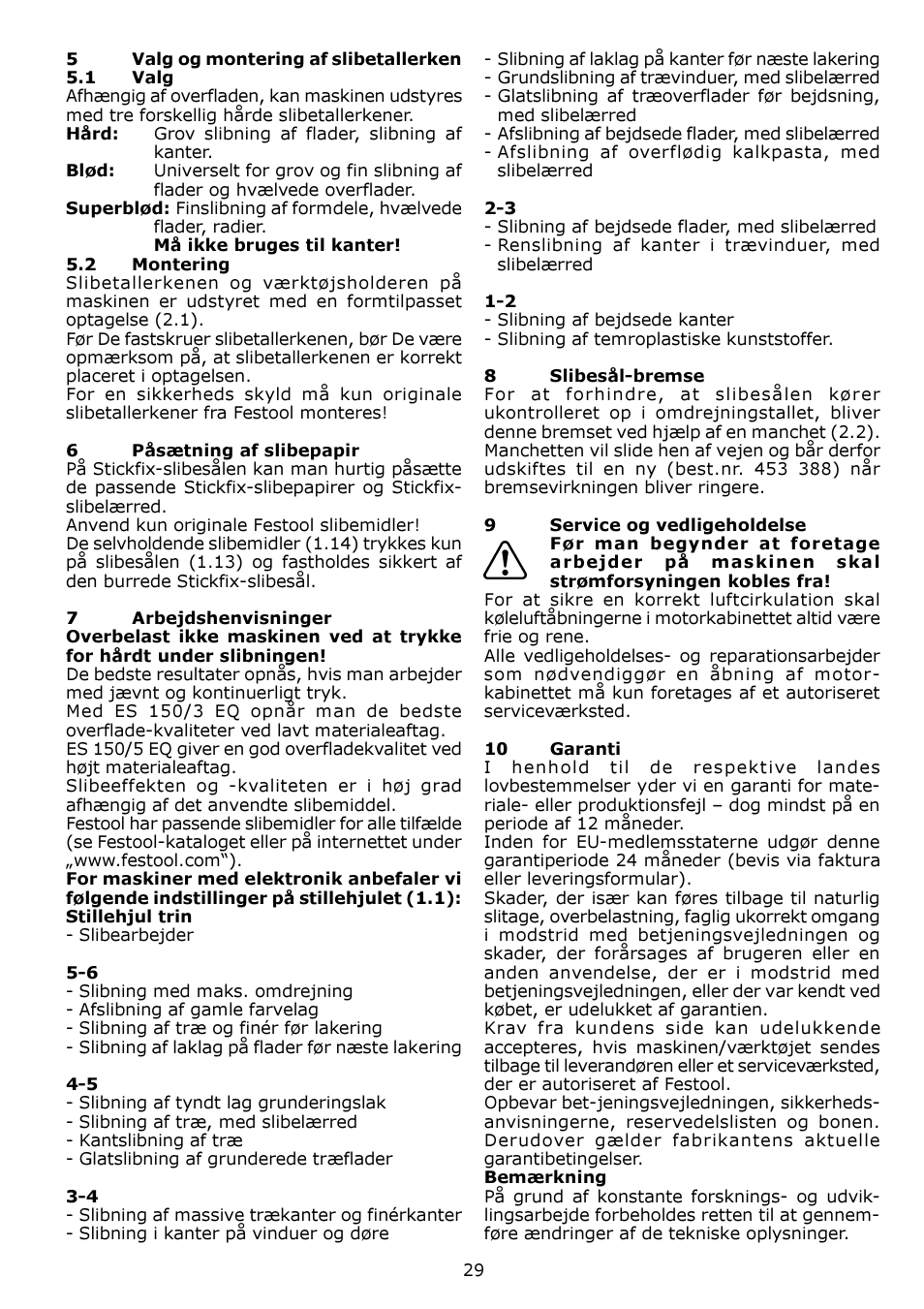 Festool ES 150-5 EQ User Manual | Page 29 / 50