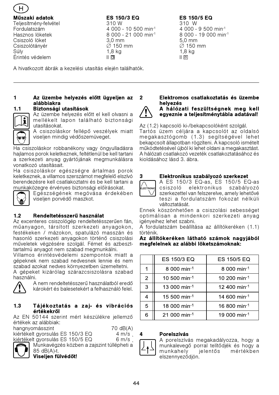 Festool ES 150-5 EQ User Manual | Page 44 / 50