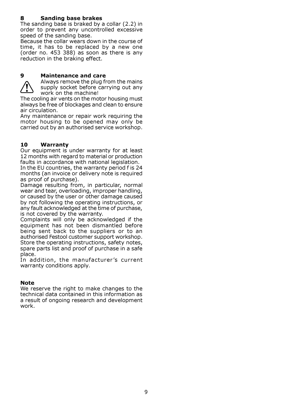 Festool ES 150-5 EQ User Manual | Page 9 / 50