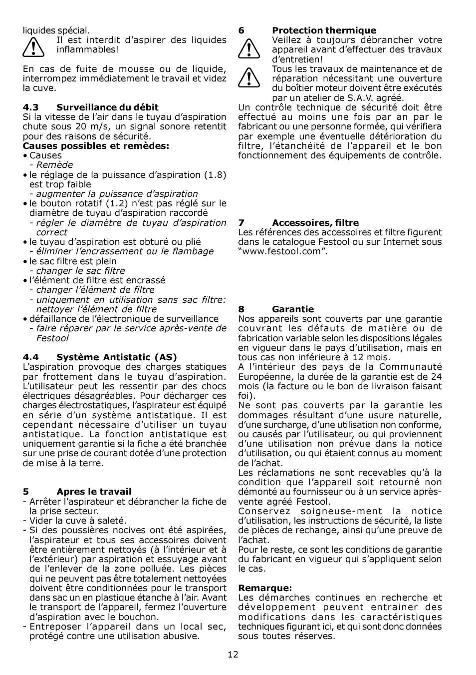 Festool SRM 212 LE-AS User Manual | Page 12 / 54