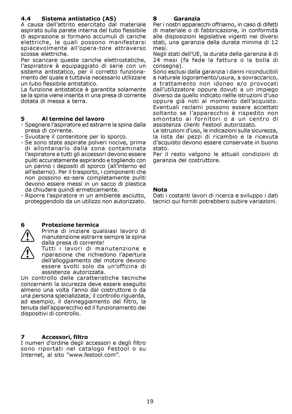 Festool SRM 212 LE-AS User Manual | Page 19 / 54
