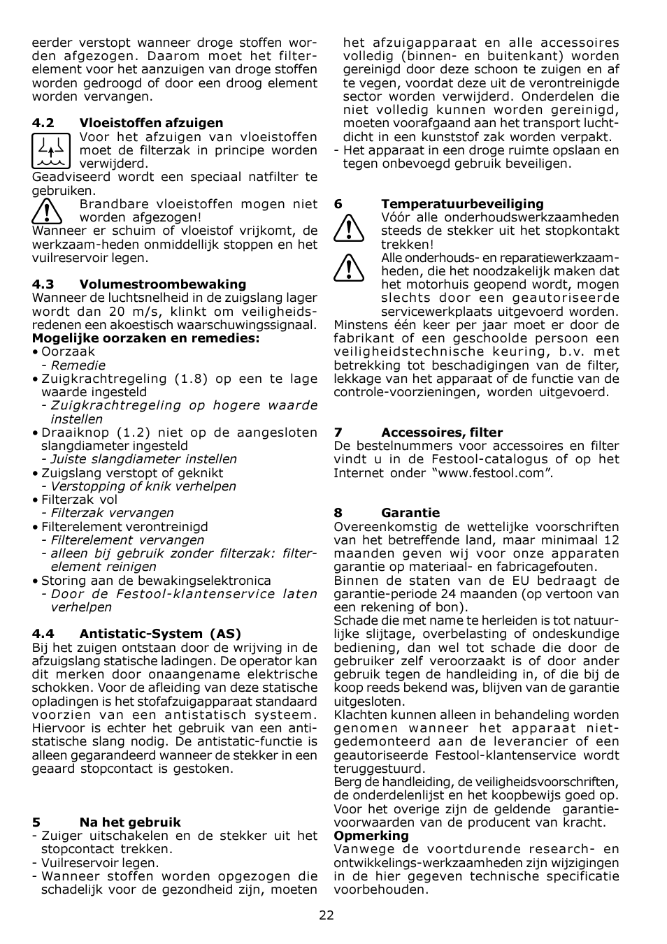 Festool SRM 212 LE-AS User Manual | Page 22 / 54