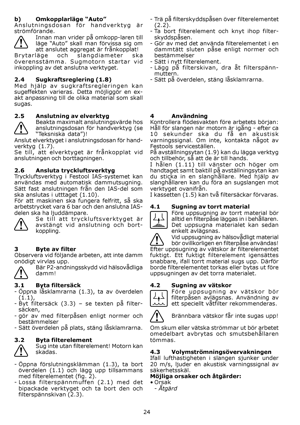 Festool SRM 212 LE-AS User Manual | Page 24 / 54