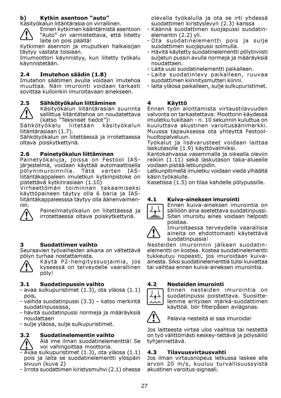 Festool SRM 212 LE-AS User Manual | Page 27 / 54