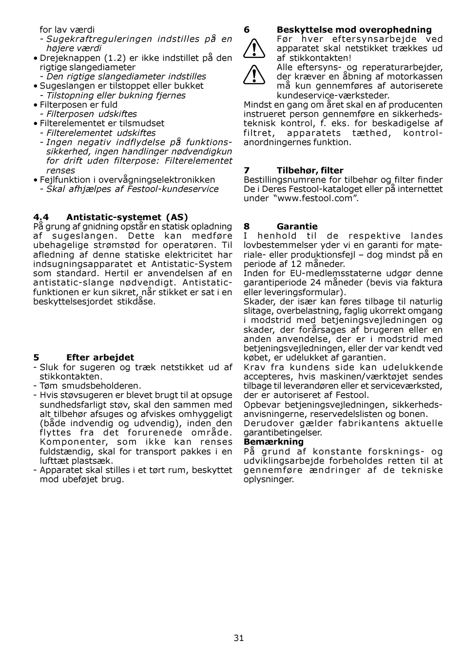 Festool SRM 212 LE-AS User Manual | Page 31 / 54
