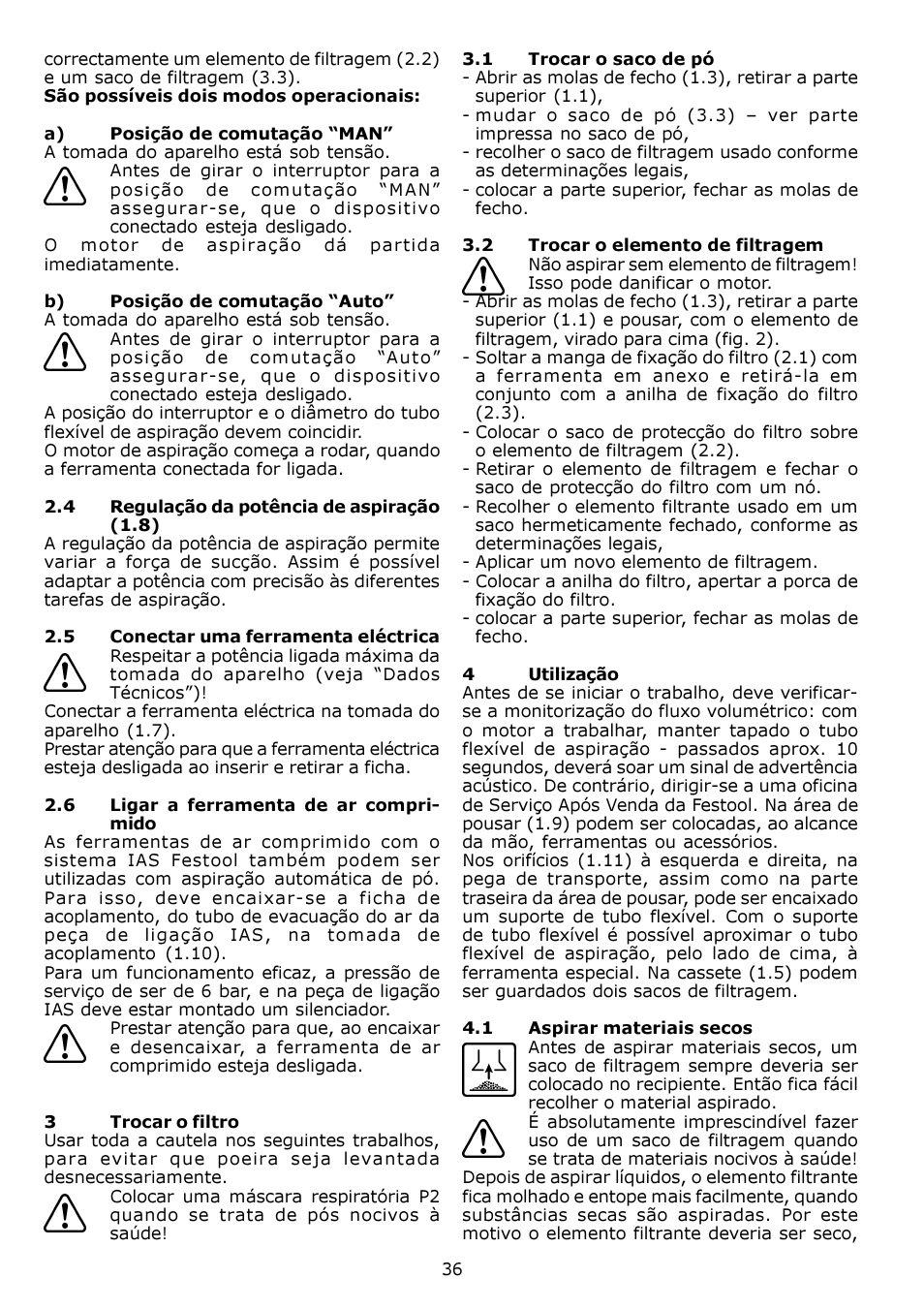 Festool SRM 212 LE-AS User Manual | Page 36 / 54