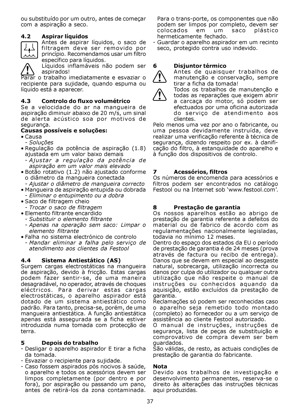 Festool SRM 212 LE-AS User Manual | Page 37 / 54