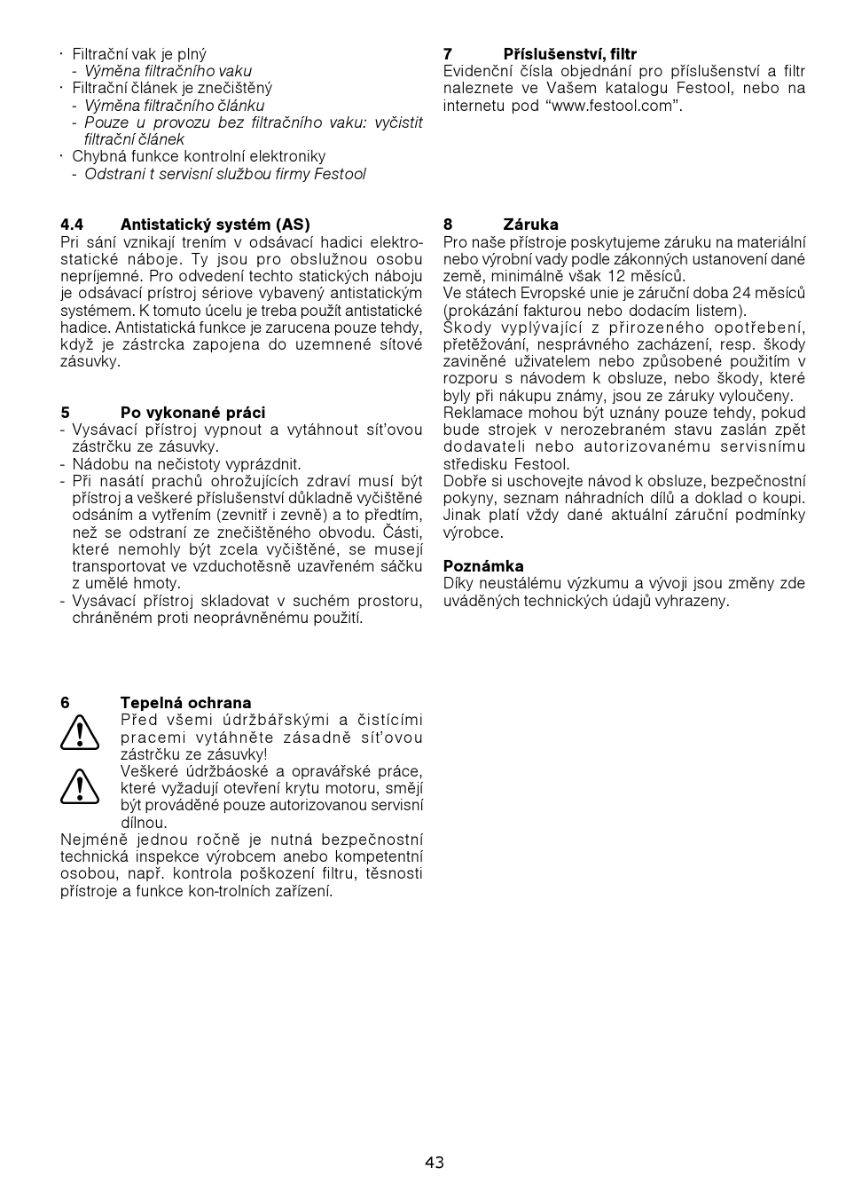 Festool SRM 212 LE-AS User Manual | Page 43 / 54