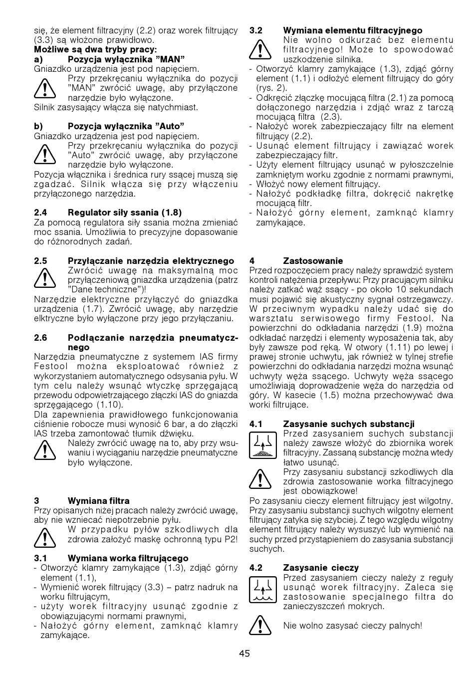 Festool SRM 212 LE-AS User Manual | Page 45 / 54