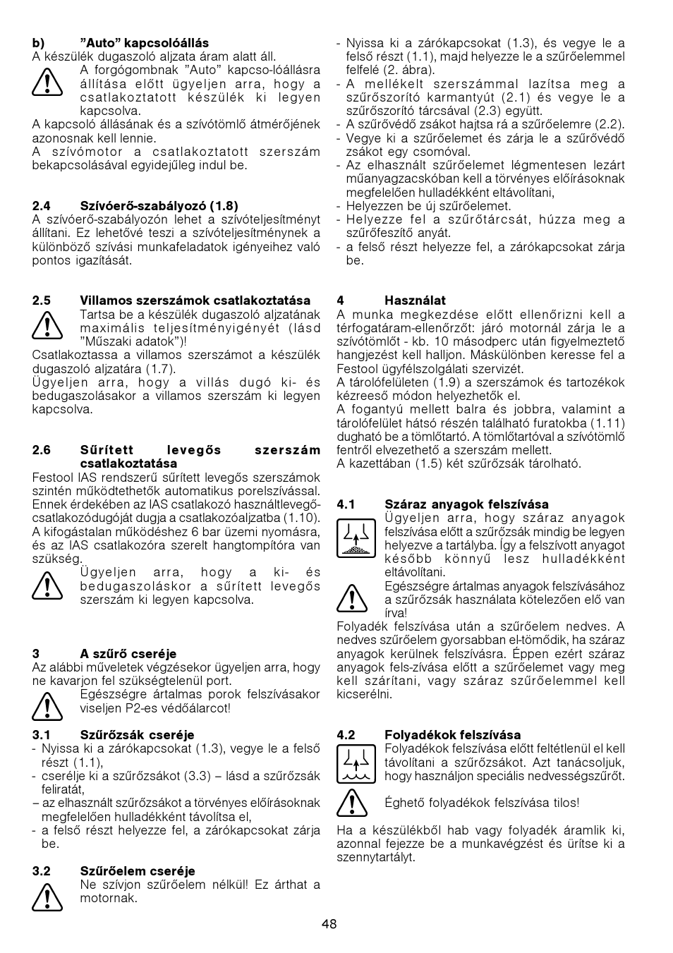 Festool SRM 212 LE-AS User Manual | Page 48 / 54